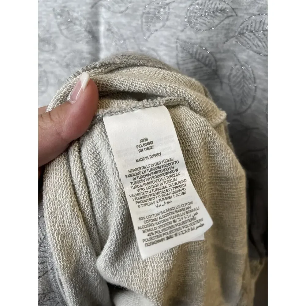 Boden Women's Gray Hannah Glitter Leaf Print Sweatshirt Dress Size 6 - Picture 5 of 5